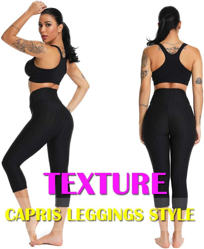 Women'S High Waist Yoga Pants Tummy Control Slimming Booty Leggings Workout Running Butt Lift Tights